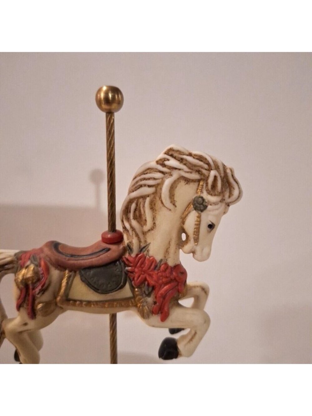 Carousel Horse House Of Lloyd 1990 Yule 5.5" Miniature Porcelain Christmas - Picture 6 of 8